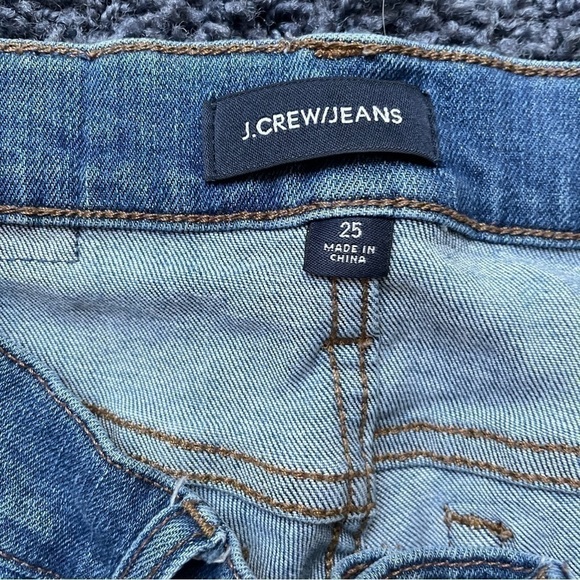 J Crew Toothpick Jeans 8” Rise Let Down Hem size 25 - Picture 4 of 9